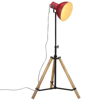 Подова лампа 25 W винтидж състарено червено 75x75x90-150 см E27