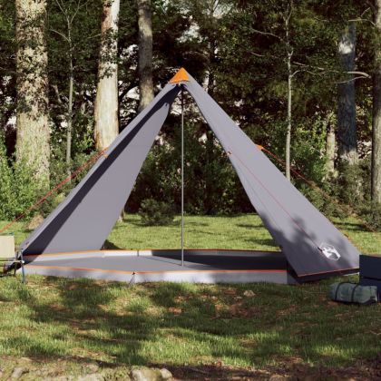Семейна палатка типи 8-местна сиво-оранжева водоустойчива