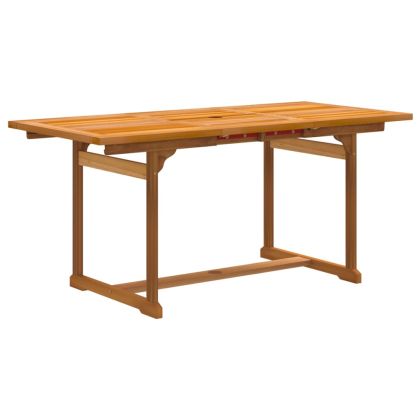 Градински трапезен комплект, 7 части, акация масив и textilene