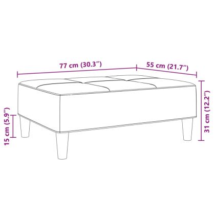 Табуретка, пачуърк, 77x55x31 см, плат