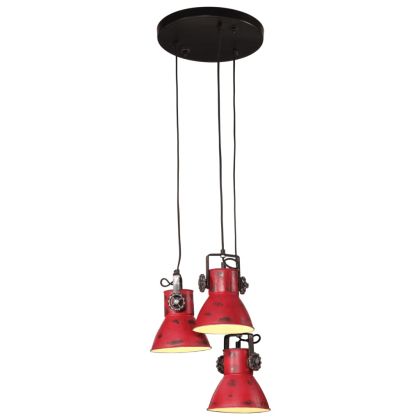 Висяща лампа, 25 W, състарено червено, 30x30x100 см, E27
