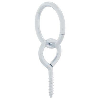 Халки за катинар с винт, 3 бр, сребристи, стомана