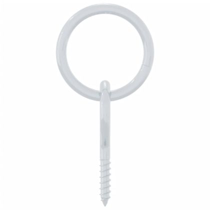 Халки за катинар с винт, 3 бр, сребристи, стомана