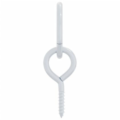 Халки за катинар с винт, 3 бр, сребристи, стомана