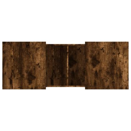 Кафе маса, опушен дъб, 100x55x40 см, инженерно дърво