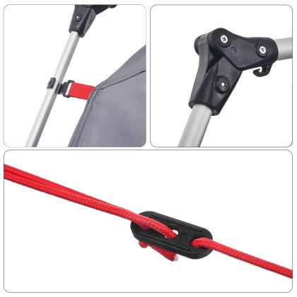 Семейна палатка с веранда 9-местна оранжев бързо освобождаване