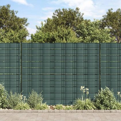 Ленти за покриване на огради 10 бр зелен 252,5x19 см PVC