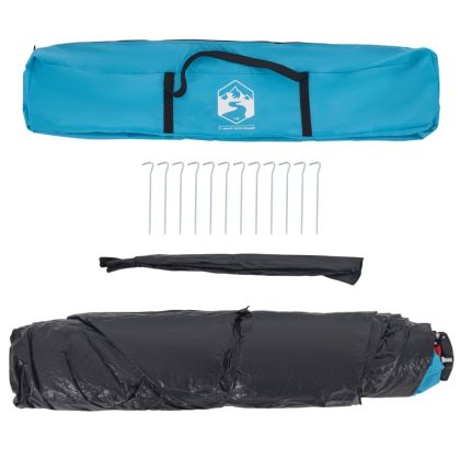 Къмпинг палатка, кабинна, 4-местна, синя, бързо освобождаване