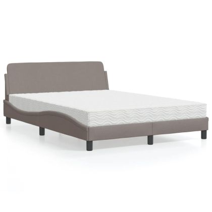 Легло с матрак, таупе, 120x200 см, плат