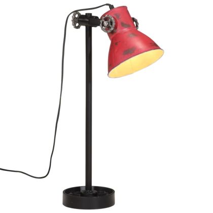 Настолна лампа 25 W състарено червено 15x15x55 см E27