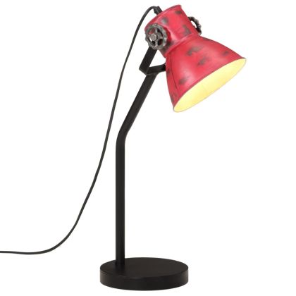 Настолна лампа 25 W състарено червено 17x17x60 см E27