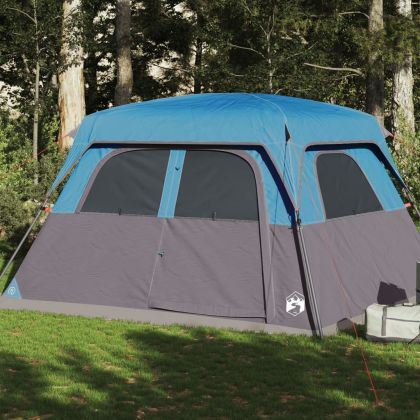 Семейна палатка кабина, 6-местна, синя, водоустойчива
