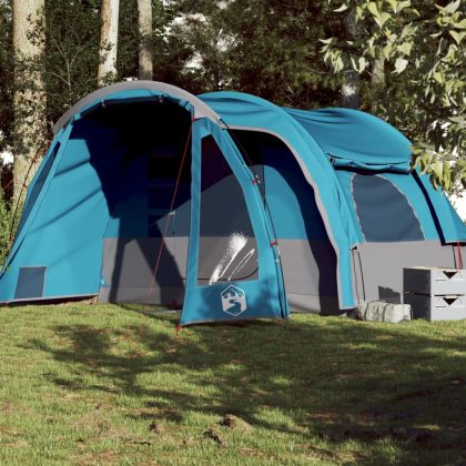 Семейна палатка, 6-местна, синя, водоустойчива