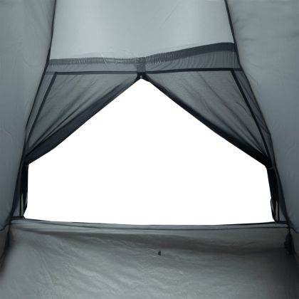 Куполна къмпинг палатка, 4-местна, сиво-оранжева, водоустойчива