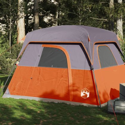 Кабинна къмпинг палатка, 4-местна, оранжева, водоустойчива