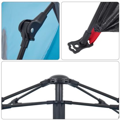 Къмпинг палатка куполна 5-местна синя бързо освобождаване