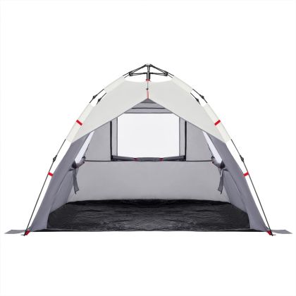 Плажна палатка, 3-местна, сиво, бързо освобождаване