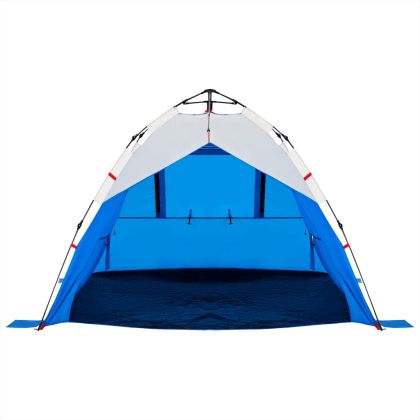 Плажна палатка, 3-местна, лазурносиньо, бързо освобождаване