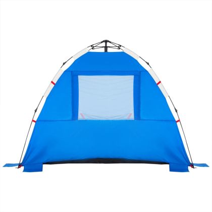 Плажна палатка, 3-местна, лазурносиньо, бързо освобождаване