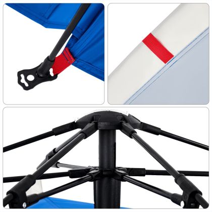 Плажна палатка, 3-местна, лазурносиньо, бързо освобождаване