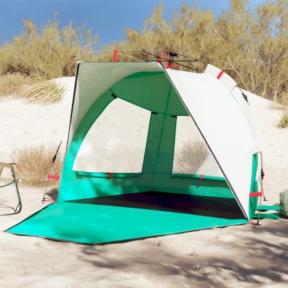 Плажна палатка, 2-местна, морско зелено, бързо освобождаване