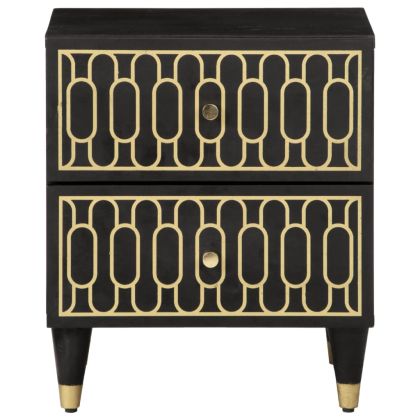 Нощно шкафче, 40x33x46 см, масивно мангово дърво