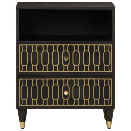 Нощно шкафче 50x33x60 см мангово дърво масив