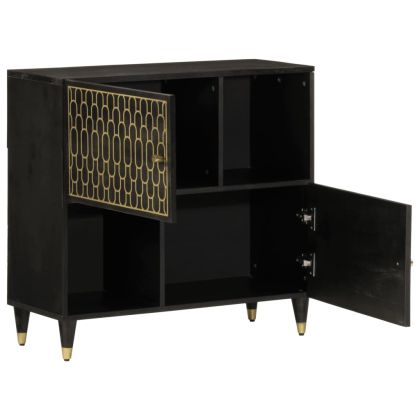 Страничен шкаф 80x33x75 см манго масивно дърво