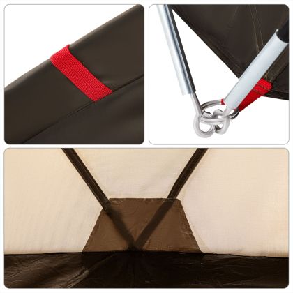 Риболовна палатка за 5 души, кафява, водоустойчива