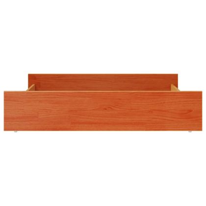 Чекмеджета за легло, 2 бр, восъчнокафяви, бор масив