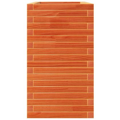 Градинска кашпа, восъчнокафяв, 110x40x72,5см борово дърво масив