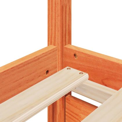 Рамка за легло без матрак, восъчнокафяво, 135x190 см, бор масив