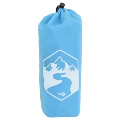 Дъждовно пончо с качулка 2 в 1 дизайн синьо 223x145 см