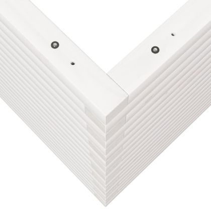 Градински сандък, бял, 110x60x68,5 см, масивна борова дървесина