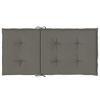 Възглавници за столове 4 бр меланж тъмносиви 100x50x4 см плат