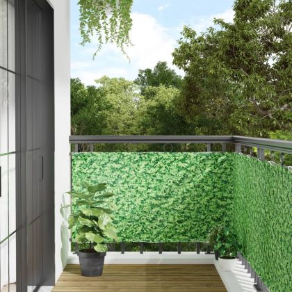 Лента за покриване на огради, зелени растения, 300x75 см, PVC