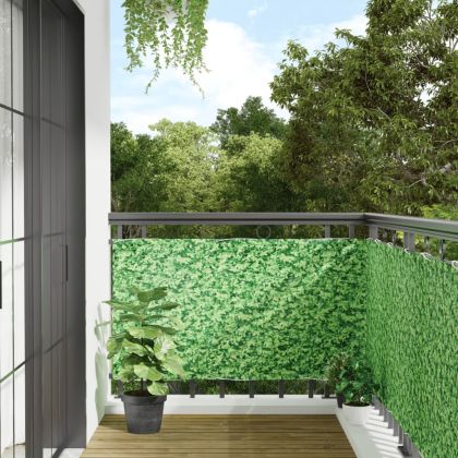 Лента за покриване на огради, зелени растения, 1000x75 см, PVC