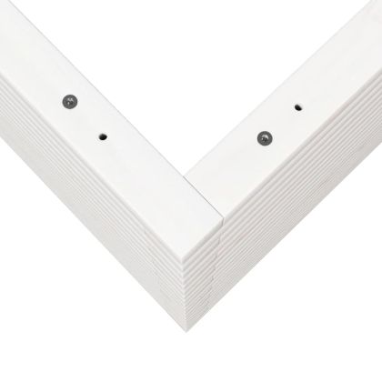 Градински сандък, бял, 70x70x68,5 см, масивна борова дървесина