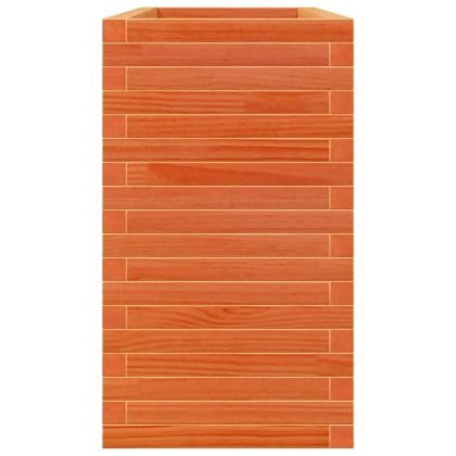 Градинска кашпа, восъчнокафяв, 110x40x68,5см борово дърво масив