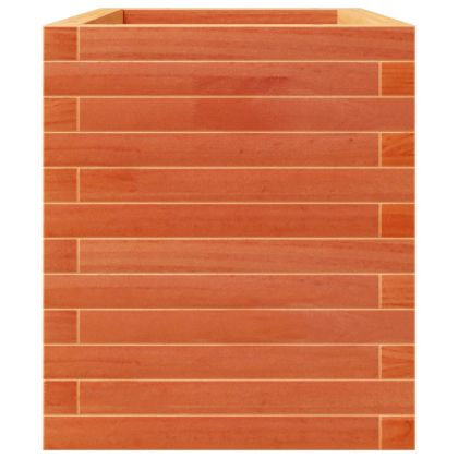 Градинска кашпа, восъчнокафяв, 70x40x49,5 см борово дърво масив