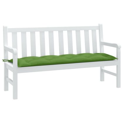 Възглавница за градинска пейка меланж зелена 150x50x7 см плат
