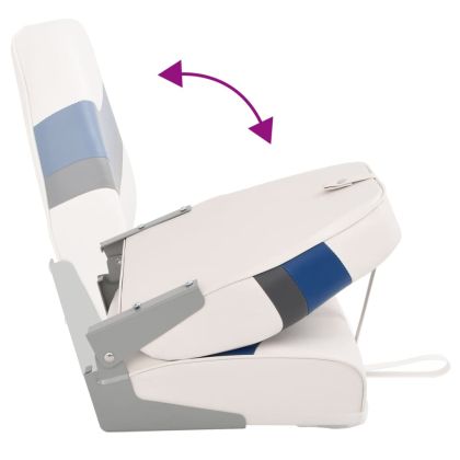 Седалка за лодка с висока облегалка, сгъваема, 44x38x55 см