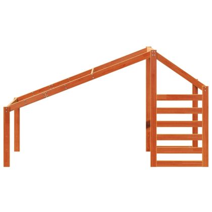 Покрив за детско легло, восъчнокафяв, 188x97x113 см, бор масив