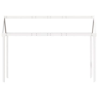 Покрив за детско легло, бял, 217x95,5x159 см, бор масив