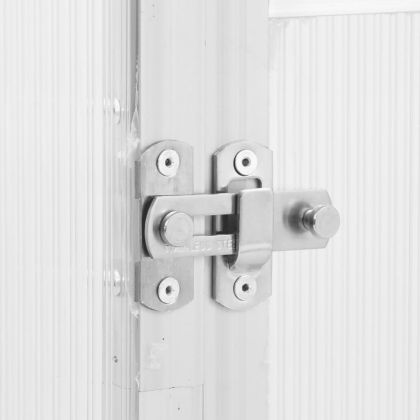 Оранжерия с основа рамка сребрист 445x169x195 см алуминий