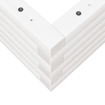 Градински сандък, бял, 70x40x23 см, масивна борова дървесина