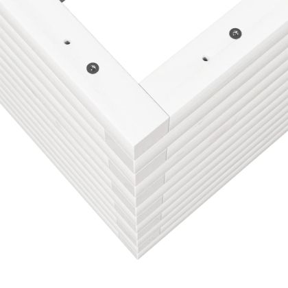 Градински сандък, бял, 70x40x46 см, масивна борова дървесина