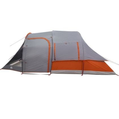 Къмпинг палатка тунелна, 4-местна, сива, водоустойчива