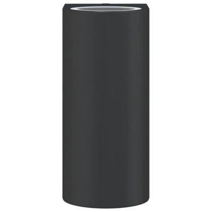 Външни стенни лампи, 2 бр, черен, лят алуминий