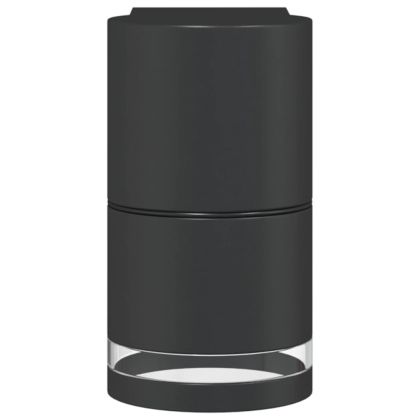 Външна стенна лампа, черна, лят алуминий